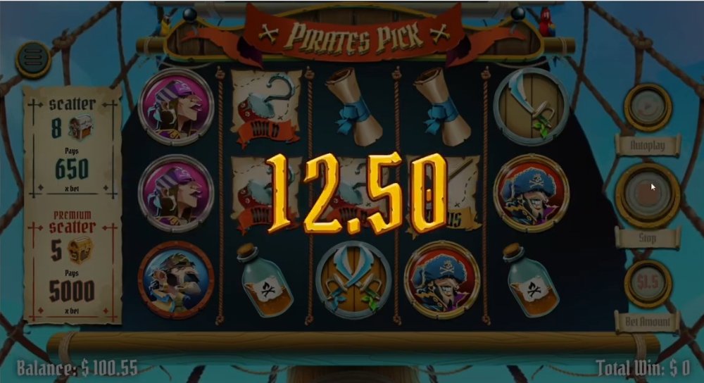 pirtates pick slot