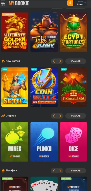 MyBookie Mobile Casino Performance