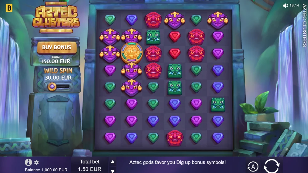 aztec clusters slot gameplay