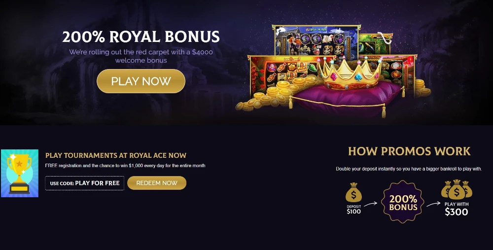 royal ace casino bonus
