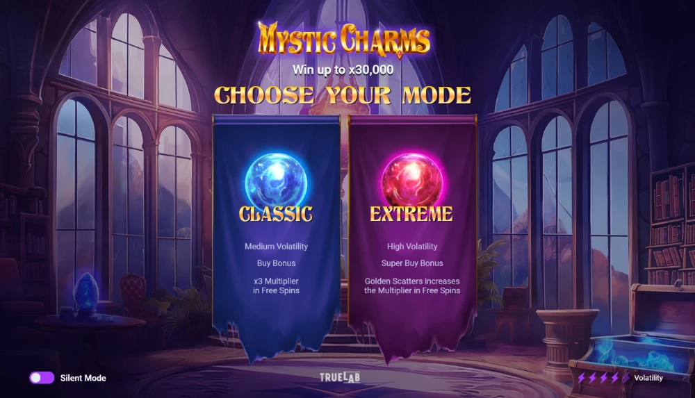 mystic charms slot feature screen
