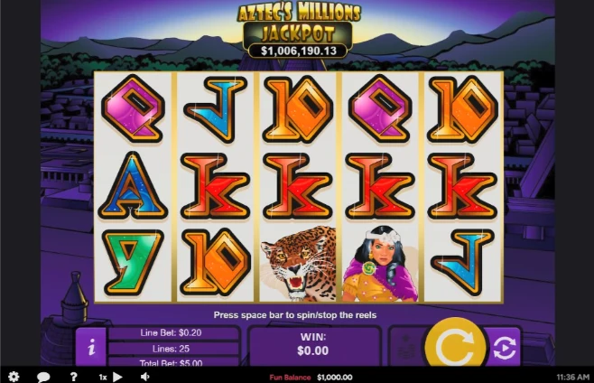 Aztec's Millions Slot Gameplay