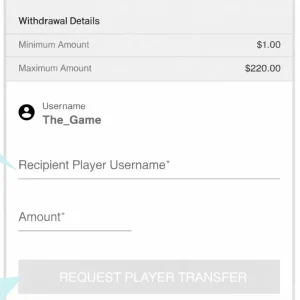 Bovada withdrawal request screen