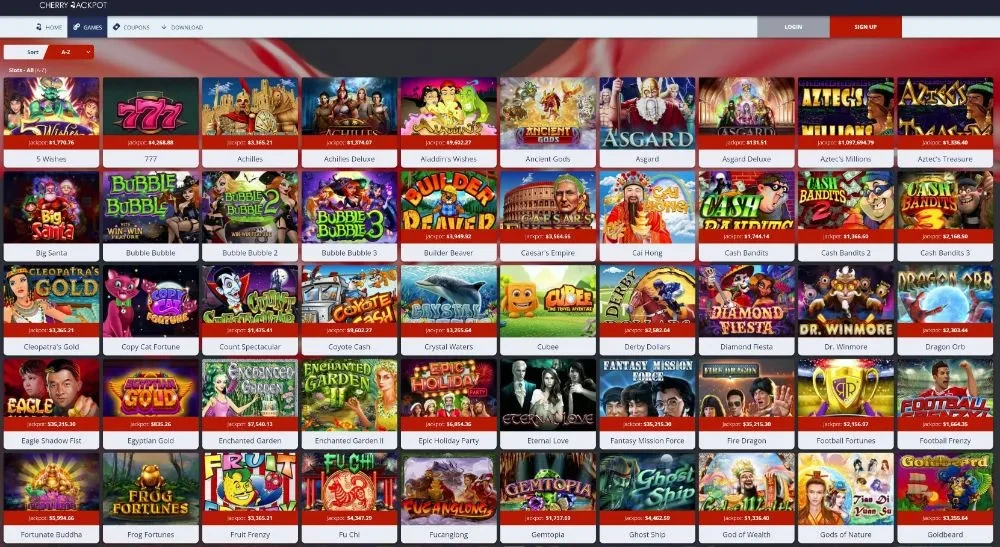 Cherry Jackpot Slots Interface