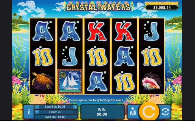 Crystal Waters RTG Slot Screenshot