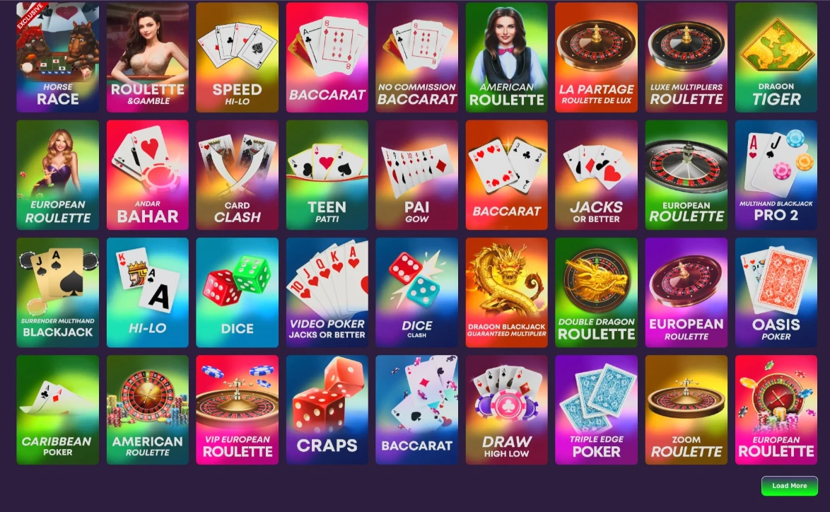 Shazam Casino Digital Table Games