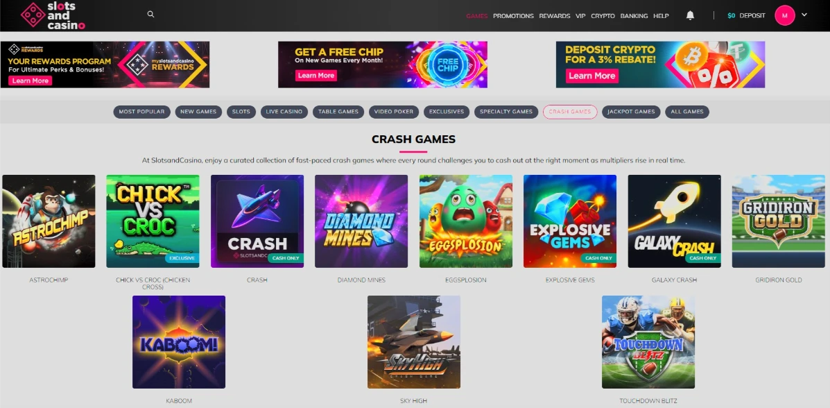 SlotsandCasino Crash Games