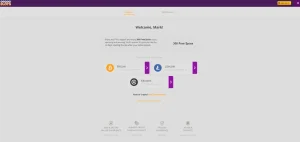 Super Slots deposit cashier with separate Bitcoin, Litecoin and altcoin choices and a withdrawal tab